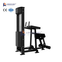 LONGGLORY Appareil de musculation professionnel en acier robuste à charges guidées pour l'entraînement des muscles de la cuisse, machine à flexions aux genoux debout