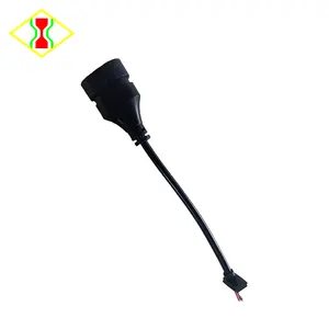 Automotriz 9005/9006 LED/HID faro moldeado enchufe Cable conector macho con alivio de tensión extremo estañado