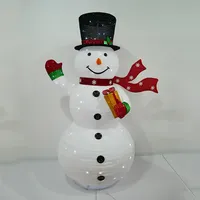 ホット販売サンタチャイルドお気に入りの雪だるま折りたたみ式ライト屋外用クリスマスデコレーション用品