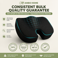 Coussin de siège orthopédique personnalisable avec rembourrage en mousse à mémoire de forme, en polyester, pour le soutien du coccyx, idéal pour les bureaux, les jeux, les camions et les sièges de voiture