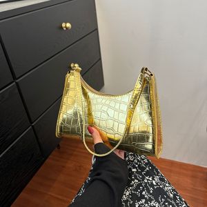 Phổ biến mô hình cá sấu nách túi thời trang rắn màu Túi xách phụ nữ da sáng Vai Túi Phụ nữ du lịch giản dị Totes - Product Image 2