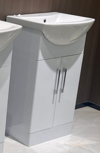 <span class=keywords><strong>Mobile</strong></span> <span class=keywords><strong>Bagno</strong></span> Semi-Incasso Moderno Cuba con Lavabo in Ceramica Semi-Incassato, Specchio Incluso e Armadietto Contenitore per Uso Alberghiero - Product Image 5