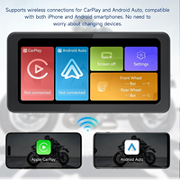 Layar Motor Anti Air 6,25 inci dengan CarPlay Nirkabel, Android Auto, Dual Dash Cam 2K, Monitor Sentuh IPS, TPMS, dan Navigasi GPS