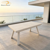 Meubles de jardin modernes, table rectangulaire extensible pour hôtel, resort, terrasse