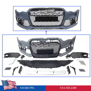 Nhà máy xe Audi A6 C7 c7.5 cơ thể <span class=keywords><strong>Kit</strong></span> <span class=keywords><strong>S</strong></span> dòng RS6 phong cách cản trước với nướng đèn <span class=keywords><strong>s</strong></span>ương mù lưới tản nhiệt cho Audi A6 S6 C7 c7.5 2011-2018 - Product Image 2
