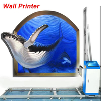 Mesin Cetak Dinding 3D UV Vertikal/Pencetak Cat Dinding Latar Belakang 3D/Pencetak Pernis Efek 3D untuk Lukisan Dinding