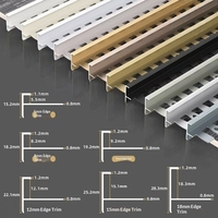Profilé de nez de marche en aluminium en forme de F, bande de finition antidérapante pour protection des bords des marches, pour carrelage, vinyle et revêtements de sol stratifiés