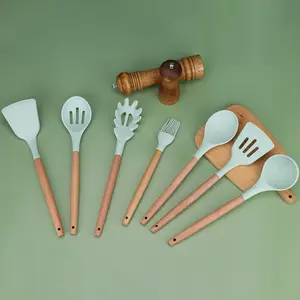 Vendita calda di colore verde accessori per la cucina utensili da cucina multifunzionali utensili da cucina set