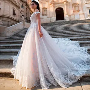 2023 fabrika toptan özel düğün elbisesi bayan kulübü elbiseler ucuz dantel nakış düğün gelin elbise düğün yetiştirilen