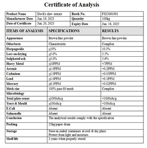 Di alta qualità per uso alimentare diavoli artiglio estratto 10% Harpagosides diavoli artiglio estratto in polvere - Product Image 4
