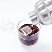 Ensemble de Cubes à glace réutilisables en acier inoxydable, 4 pièces, glace en métal, vente à chaud