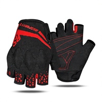 Gants de moto demi-doigts en polyester RS09, modèle fin d'été, résistants aux chutes, respirants, antidérapants, résistants à l'abrasion, pour hommes