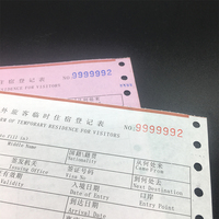 Facture pro forma autocopiante continue NCR pour hôtel avec série Papier personnalisé écologique 7.5 "par 11" Perfed avec 1 col et 2 rangées