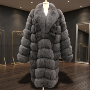 Veste en fourrure de renard véritable épaisse et chaude, réversible, imperméable, grande taille pour homme, OEM - Product Image 3