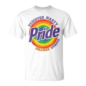 T-shirt retrò Pride con design LGBTQ per la rimozione delle macchie arancioni - Edizione Mese dell'Orgoglio - Product Image 1