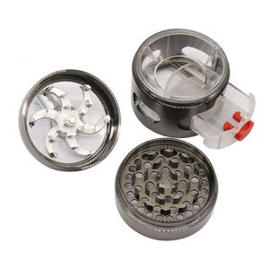 Nouveau moulin à cigarettes à manivelle rond moderne en alliage de zinc à 4 couches de 63 mm, vente en gros d'usine, pour accessoires d'ustensiles - Product Image 3