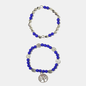 Wholesale Alloy Tree of Life Pendant <b>Bracelet</b> Fashion Acrylic Plastic Beaded <b>Bracelet</b> Couple <b>Bracelet</b> - Product Image 1