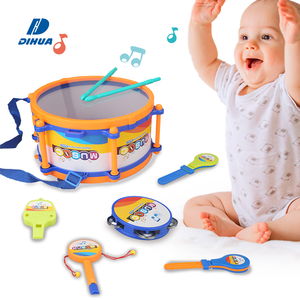 Mini Batería de Juguete de Plástico, Instrumentos Musicales, Tambor de Juguete para Bebés, Instrumentos de Percusión Musicales de Dibujos Animados para Niños - Product Image 1