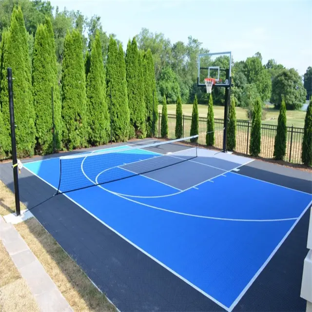 DIY pp tiles basketball court equipment flooring surface with warranty