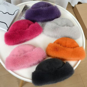 Bonnet tricoté unisexe en fausse fourrure de lapin avec pompon amovible, en tissu éponge, pour usage extérieur décontracté - Product Image 6