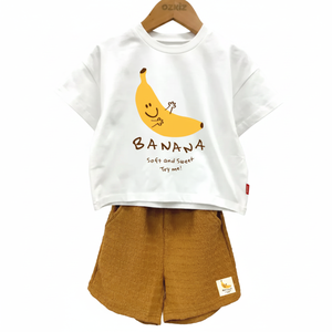 Ensemble de vêtements décontractés de style coréen OZKIZ pour garçons de 2 à 6 ans, mode estivale, vente en gros, tenue pour enfants à motifs de dessins animés - Product Image 2