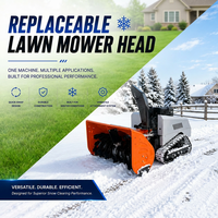 Souffleuse à neige télécommandée avec moteur Loncin 15HP, tondeuse à gazon sur chenilles de 100 cm, souffleuse à neige robotisée 2 en 1, équipement toutes saisons