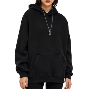 Sweat-shirts à capuche personnalisés de haute qualité pour hommes, coupe oversize, en molleton de coton vierge, style streetwear, OEM TKAN1059 - Product Image 1
