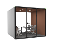 Cabine de bureau moderne personnalisée avec cadre en aluminium, insonorisée, avec panneaux absorbants le son, pour bureaux commerciaux, hôtels, villas, rénovation