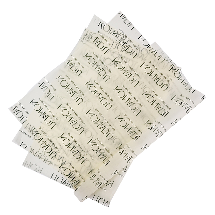 Eco-Friendly See-Through Packaging Paper with Bold Black Text for Sustainable Brand Presentation and Merchandise Wrapping