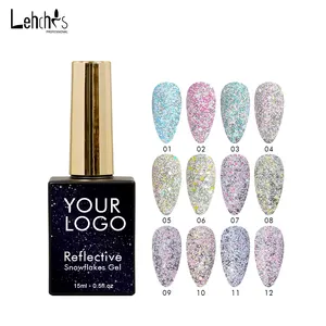 Winter Nail Art Galaxy Shimmer coriandoli riflettenti in polvere per unghie in Gel UV Glow in Dark Crystal Diamond Glitter Disco Gel Polish