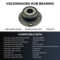 Kits d'assemblage de moyeu d'essieu arrière haute précision 1T0598611B compatibles avec les roulements de moyeu de roue Skoda Octavia Superb Audi Q3