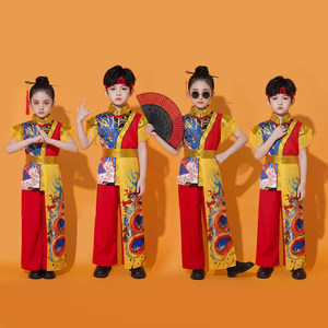 中国风唐装儿童服装小学生表演服男女通用涤纶材质 - Product Image 1