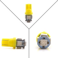 Bombillas LED T10 W5W para Interior de Coche, Luces de Techo, Lectura, Puerta, Maletero, 12V 5050-5SMD 7000K Blanco Rojo Amarillo Azul Rosa Verde