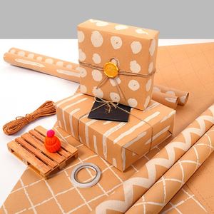Festive Disposable Coated Silicone Virgin Kraft Paper Rustic Holiday <b>Gift</b> Wrapping - Product Image 6
