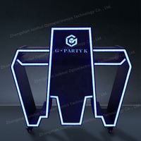 Écran LED 3D personnalisé en couleur pleine, cabine DJ cool, table de DJ, cabine DJ LED, comptoir de bar tendance pour bar, boîte de nuit