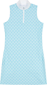 Robe de tennis Performance Stretch Dry Quick pour femme avec col zippé Chemises de golf tricotées respirantes avec logo personnalisé - Product Image 3