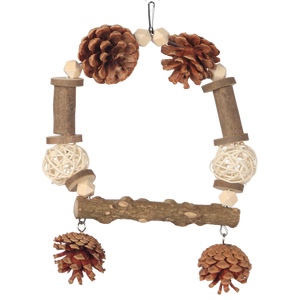 Soporte de madera natural para loros, juguetes para pájaros, perchas, juguetes para pájaros medianos - Product Image 6