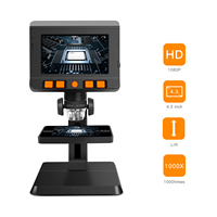 Digital Educational Microscope 1000x Magnification Microscope Camera with Stand Adjustable 8 LED Lights Microscope