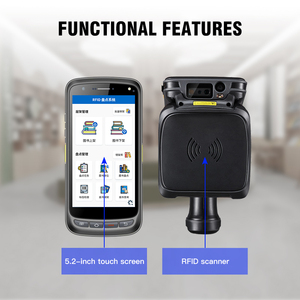 MiJin Android 11 4GB+64GB ISO 18000-6C <span class=keywords><strong>RFID</strong></span> UHF 865-868MHz Jangkauan Jauh 2D Scancer Genggam Impinj E710 <span class=keywords><strong>Reader</strong></span> 0-20m ABS - Product Image 2