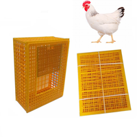 Poulet vivant transport cage poussin boîte de chiffre d'affaires en plastique de la volaille caisse de transport pour canard pigeon HJ-DN016