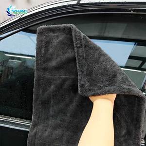 Serviette de lavage et de séchage pour voiture en microfibre 1400 GSM avec logo 16x16, serviette de séchage en microfibre pour lavage de voiture 1500 GSM - Product Image 4