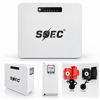 Batterie solaire murale SOEC 10 kWh 48 V avec surtension 3000 W, prise en charge de 8 unités en parallèle, système de stockage hors réseau pour la maison