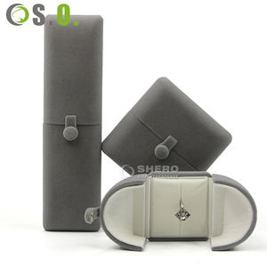 Estuche de Joyería de Doble Apertura Personalizado de Fábrica, Caja de Terciopelo de Alta Gama para Collares y Pulseras, Caja Grande de Franela Doble para Colgantes - Product Image 4