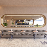 Comptoir de café et kiosque à bubble tea pour centre commercial, design d'intérieur de café, décoration tendance pour l'aménagement de magasins de café