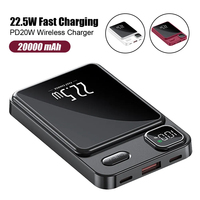 Batterie externe magnétique sans fil tendance 2025, 10000 mAh, charge rapide PD22.5W 20W+15W, ultra-mince, pour utilisation en extérieur, batterie externe pour téléphone portable