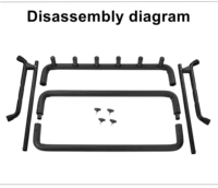 Heavy Duty 5 Slot Guitar Rack for Acoustic Electric Bass Banjo Violin Music Store Stock Display Organizer Floor Support