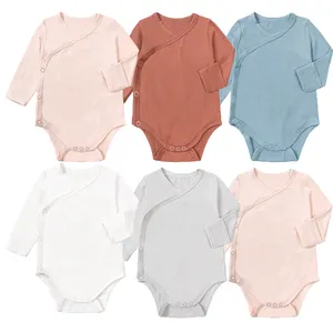 Vêtements en bambou pour nouveau-né et bébé, grenouillère en tricot à manches longues, combinaison pour nouveau-né, garçons et filles