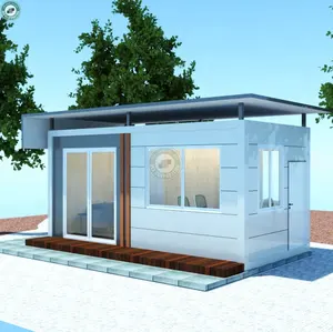 20ft Cabine Container Vergaderzaal Moderne Tiny Kantoor In Achtertuin Betaalbare Mobiele Kleine Kantoor Voor Huur