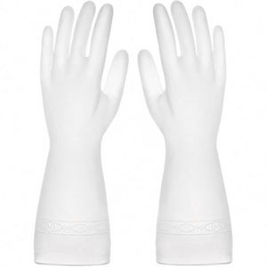 Gants de vaisselle de cuisine OEM & ODM en PVC, gants de nettoyage ménager réutilisables, vente en gros - Product Image 4
