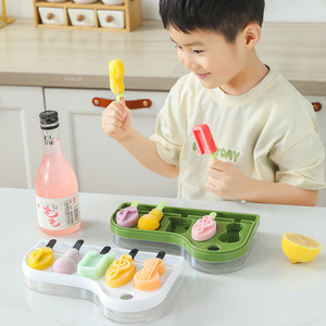 Moule à glaces <span class=keywords><strong>maison</strong></span> portable, moule à crème glacée <span class=keywords><strong>maison</strong></span>, moule à glaces en silicone de qualité alimentaire <span class=keywords><strong>pour</strong></span> enfants avec bâtonnets - Product Image 4